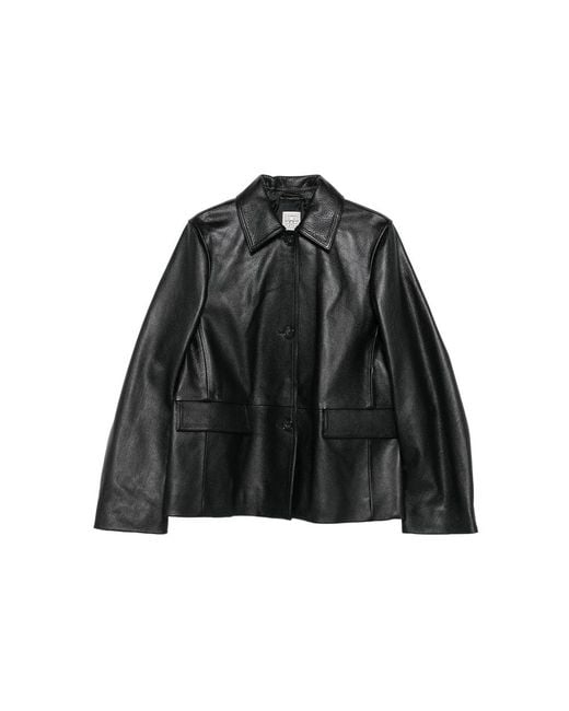 Totême  Black Leather Outerwears