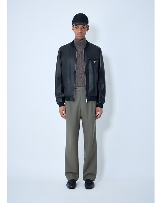 Prada Blue Reversible Bomber Jacket for men