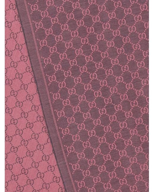 Gucci Purple Wool Scarf