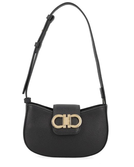 Ferragamo Black Calf Leather Bag