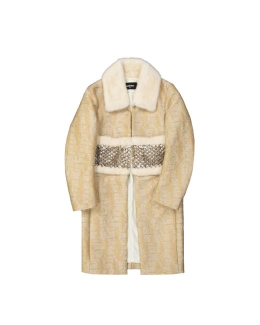 DSquared² Natural Single-Breasted Coats