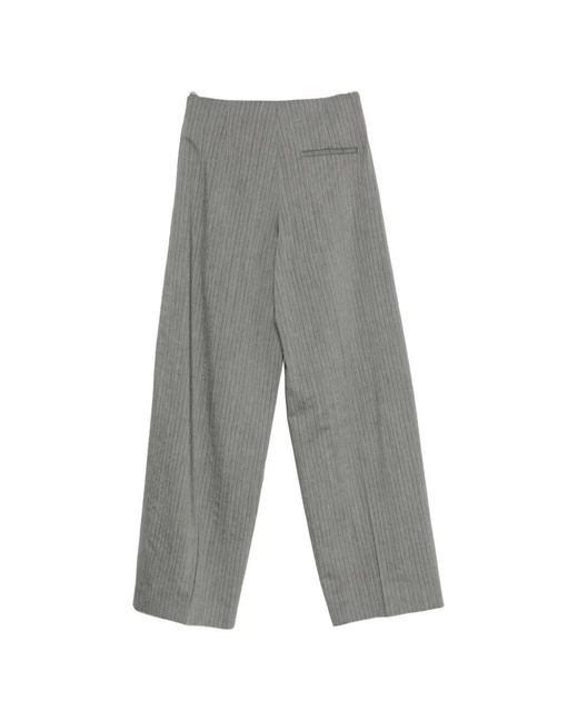 Alberta Ferretti Gray Tailoring Pants