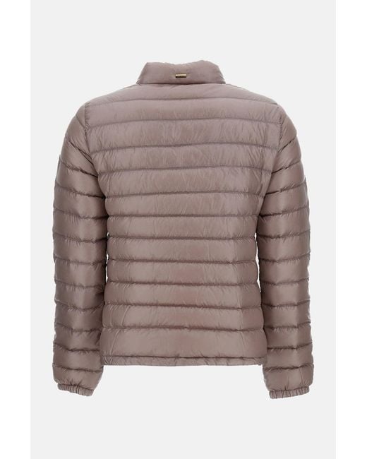 Herno Brown Short Down Jacket With Pockets