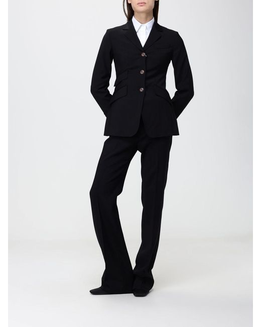 Max Mara Blue Single-Breasted Cropped Blazer