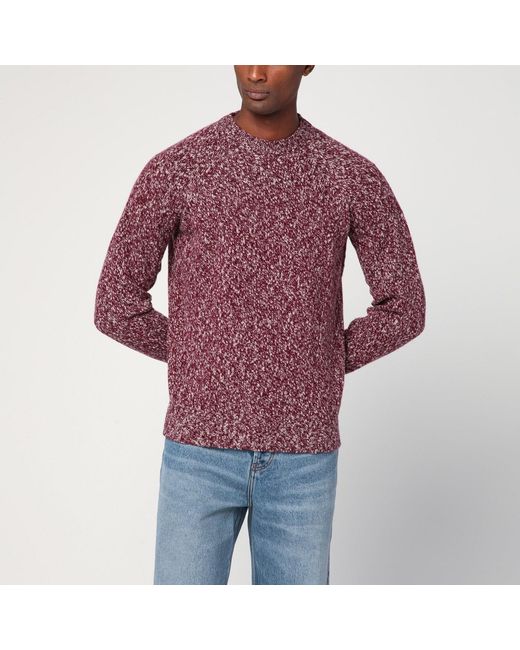 Drumohr Grape Coloured Pattern Wool Sweater