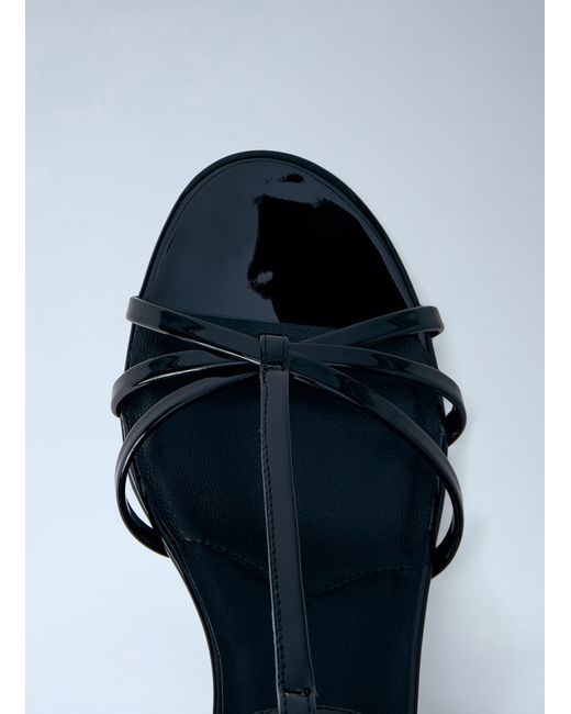 Prada Blue Strappy Wedge Sandals