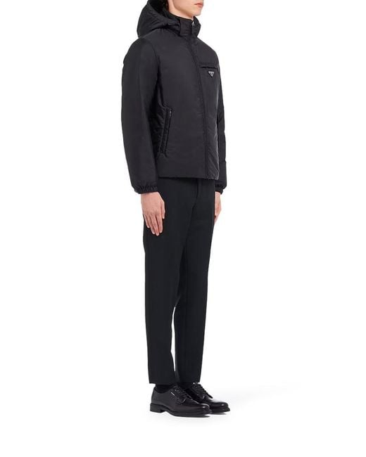 Prada Black Re-Nylon Down Jacket for men