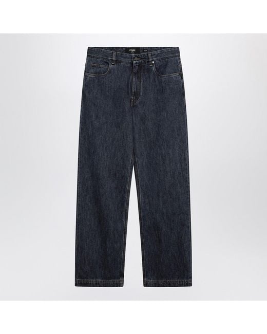 Fendi Blue Long Jeans for men