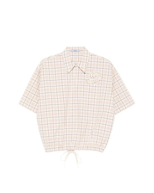 Prada White Cropped Shirt