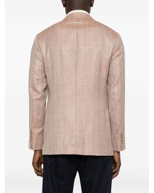 Brunello Cucinelli Pink Double-Breasted Jacket for men