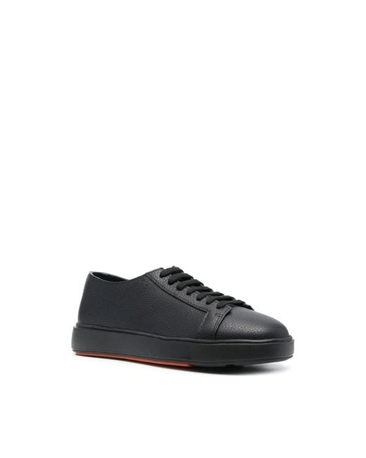 Santoni Black Trainers for men