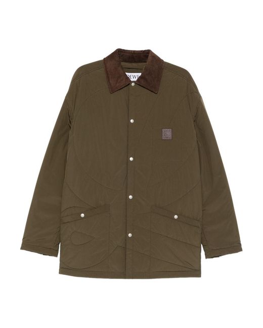 Loewe Green Padded Overshirt for men