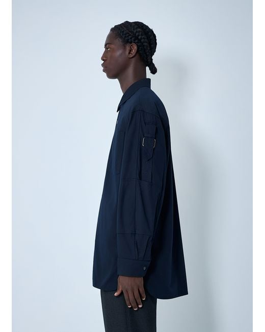 Dries Van Noten Blue Button-Down Shirt for men