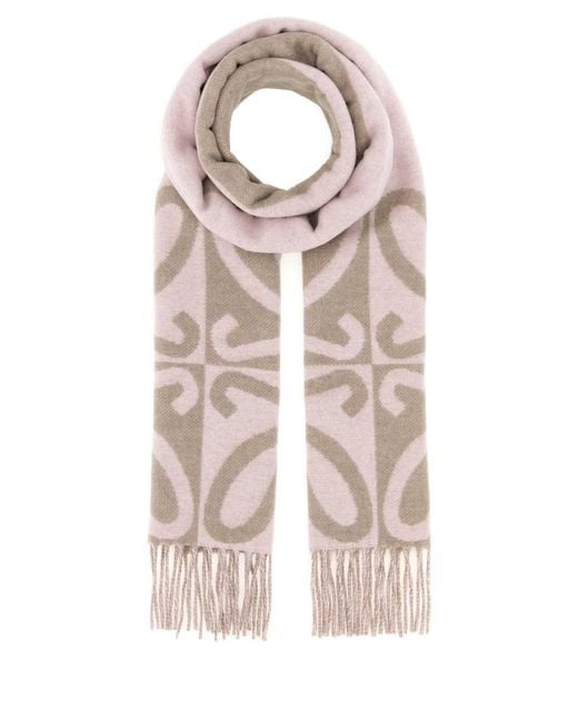 Loewe Multicolor Two-Tone Wool Blend Scarf