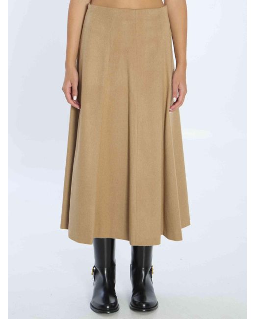 Max Mara Natural Flared Skirt