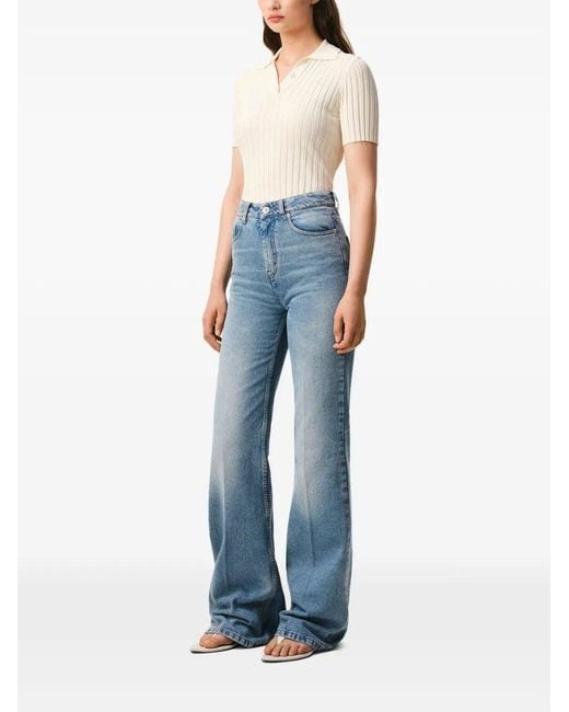 AMI Blue Ami Flare Jeans