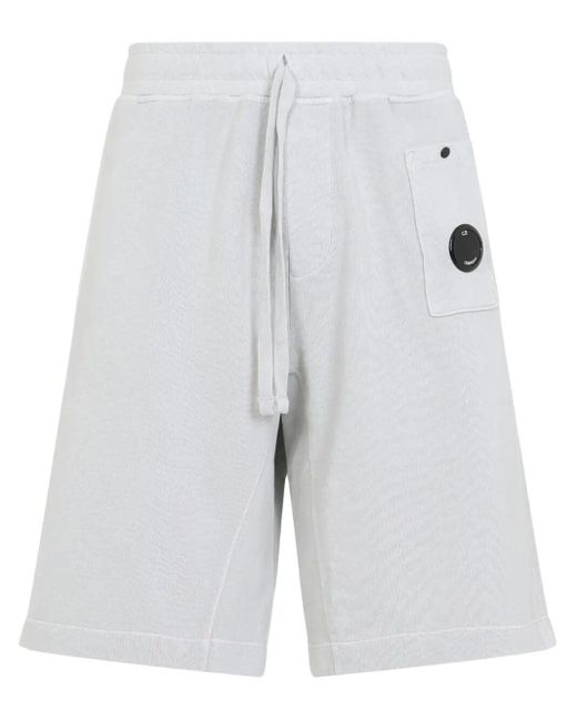 C P Company Gray Jogging Shorts for men