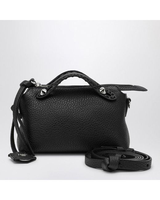 Fendi Black Mini Grained Leather Handbag