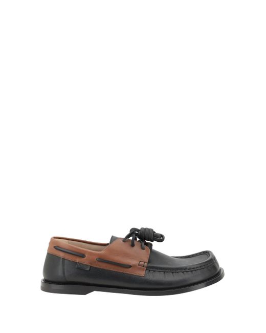 Loewe White Bicolored Lace-Up Shoes for men