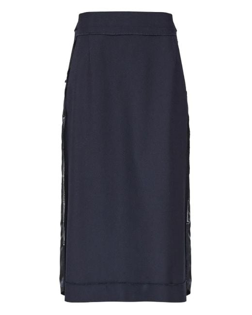 Maison Margiela Blue Midi Skirt
