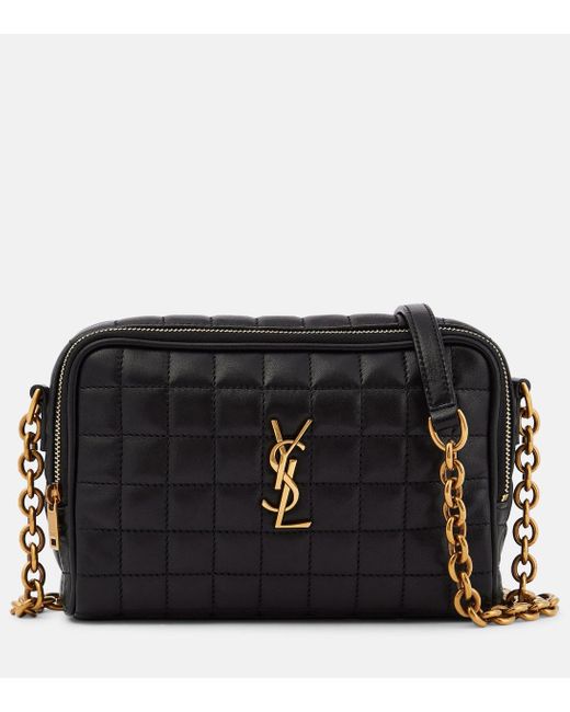 Saint Laurent Black Mini Cassandre Leather Camera Bag