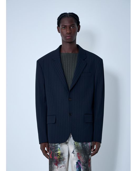 Acne Blue Single-Breasted Blazer for men