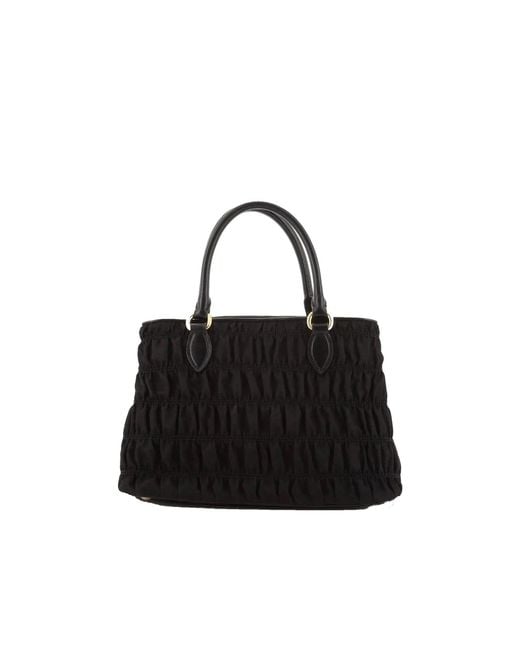 Prada Black Gaufre Nylon Handbag