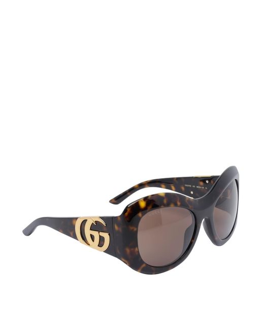 Gucci Brown Round Sunglasses