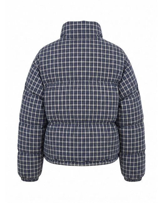 Miu Miu Gray Checked Down Jacket