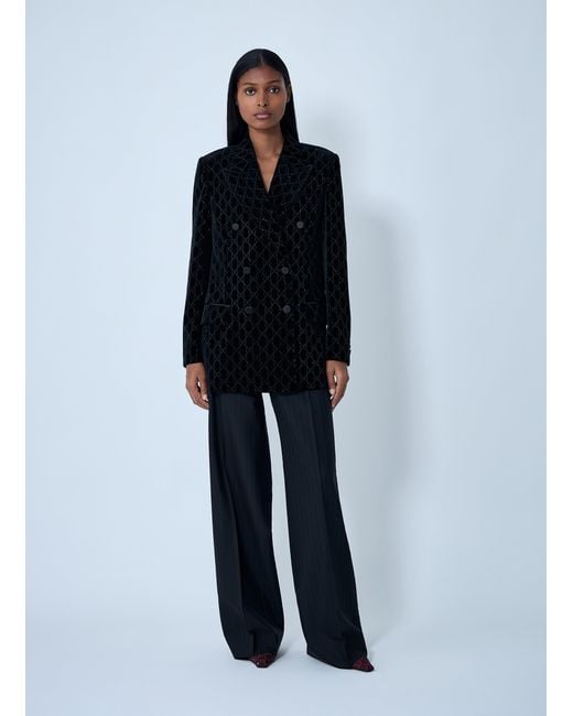Gucci Blue Tailored Wool Pants