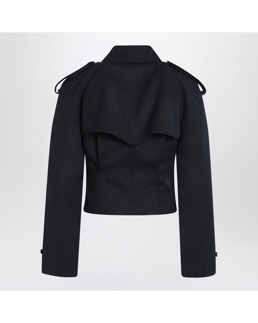 McQueen Blue Short Double-Breasted Jacket