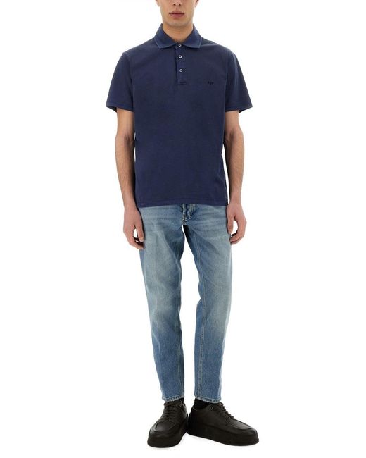 Fay Blue Jersey Polo for men