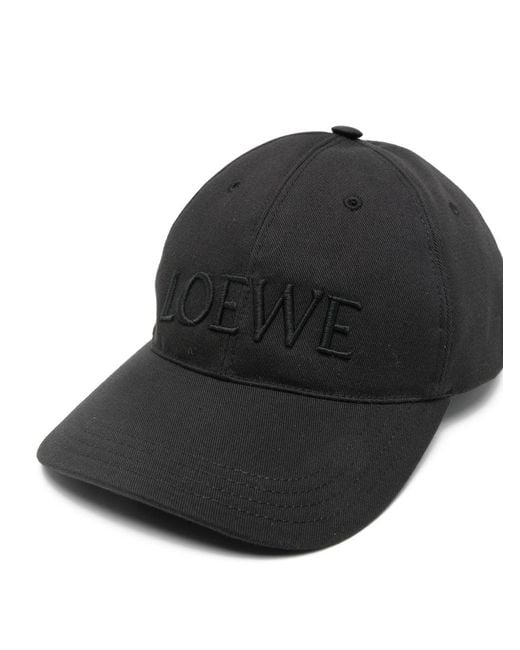 Loewe Black Logo Canvas Baseball Cap