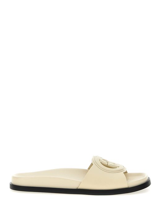 【関税込み】gucci LOGO CUT OUT SLIDES Gucci Logo Cut Out Slides | Lyst