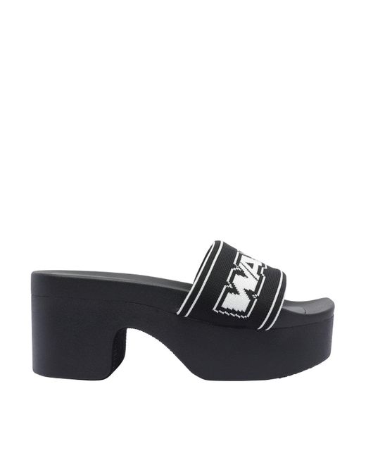 Alexander Wang Black Logo Plateau Sandals