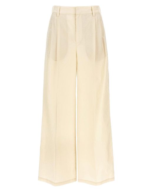 Brunello Cucinelli Natural Cotton Trousers