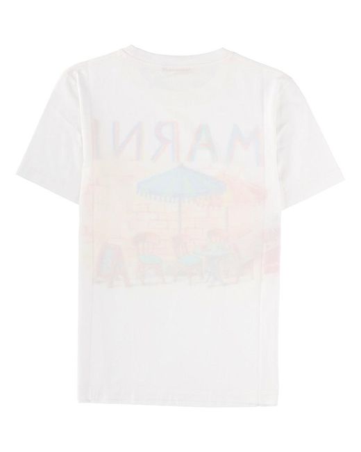 Marni White Tshirt With Print