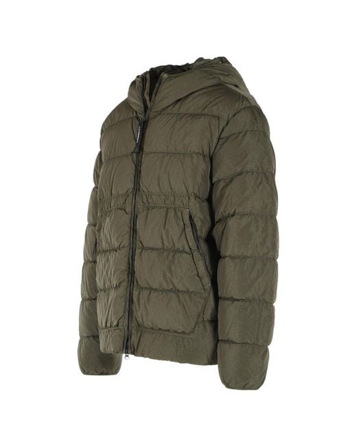 C P Company Green Goggle Down Jacket for men