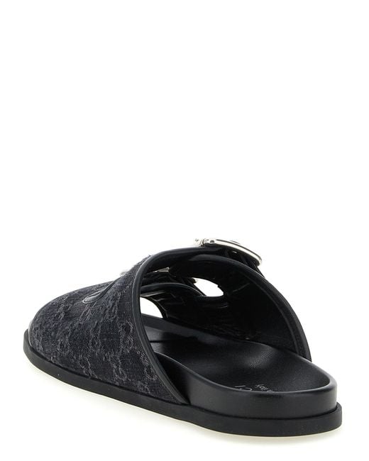 Gucci Black Logo Sandals for men