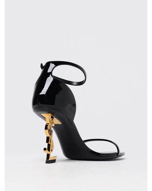 Saint Laurent White Opyum Patent Leather Sandals