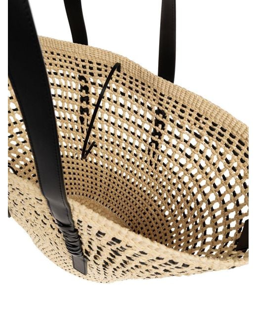 Loewe Metallic Braid Large Rafia Tote