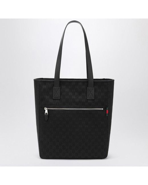Gucci Black gg Fabric Shopping Bag for men