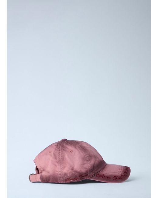Acne Pink Washed Baseball Cap