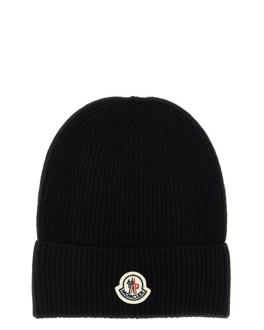 Moncler Black Wool And Cashmere Beanie for men