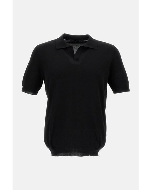 Tagliatore Black Polo Keith for men
