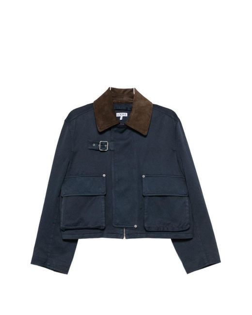 Loewe Blue Collar Detail Jacket