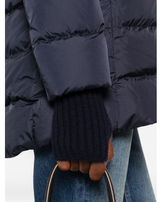 Herno Blue A-Shape Midi Down Jacket