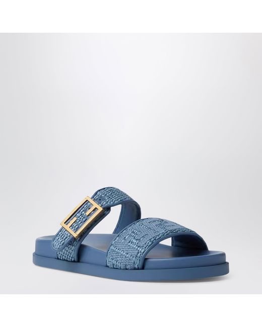 Fendi Blue Feel Slides