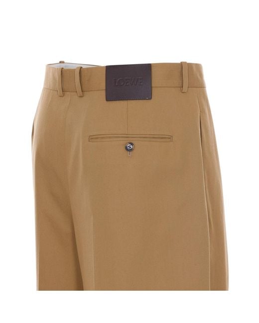 Loewe Natural Anagram Patch Logo Pants for men