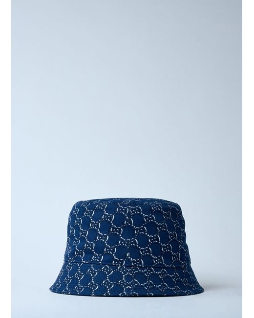 Gucci Blue Gg Bucket Hat for men